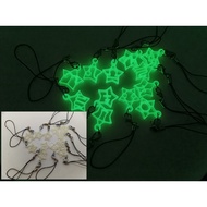 Neon Green Astrology Horoscope Star Zodiac Luminous Planet Galaxy Florescent Mobile Charm Keychain T