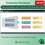 Excel Template - Customer Database Template Excel (Free 12-in-1 Bundle Excel Course Books)