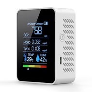 Air Quality Monitor, Professional Air Quality Detector with CO2 Monitor/HCHO/TVOC/Temperature/Humidi
