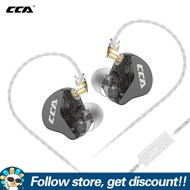 CCA CCA CRA เบสหูฟัง HIFI เพลงหูฟัง IEM แขวนพร้อมสายเคเบิลถอดออกได้2PIN หูฟังแบบมีสายโลหะความถี่สูงม