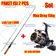 【# Beli 1 Dapat 6 #】pancing 1 set lengkap kuat/joran pancing kuat 50kg/Joran Pancing 1 Set Reel Besi