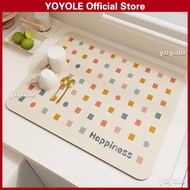 Diatomite Mat Water Absorbent Mat Diatomite Coaster Kitchen Diatomite Mat Bathroom Table Placemat