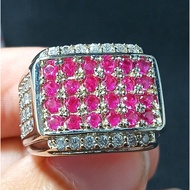 24 PCS SILVER BINDING RUBY GEM RING 926
