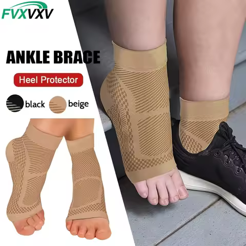 1Pair Ankle Brace Compression Sleeve - Plantar Fasciitis Sock,Foot Arch Support& Heel Spur Pain.Inju