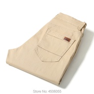 Pants Men Business Straight Cotton Trousers Stretch Man Elastic Slim Fit Casual Big Plus Size 42 44 