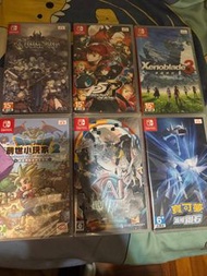 Switch game 聖獸之王，P5R，異度神劍3，AI夢境檔案2，勇者鬥惡龍創世小玩家2