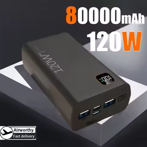 50000mAh High Capacity Portable Power Bank 120W Super Fast Charging Power Bank Battery Charger For i