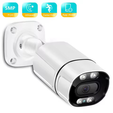 BESDER 5MP 3MP 48V POE IP Camera Outdoor AI Human Detect Audio 2MP HD Security CCTV Camera P2P Infra