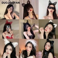 Black Lace Cat Ear Headband Veil Headband Rabbit Ear cos Kitten Headband
