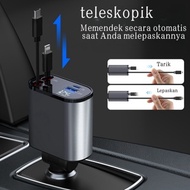 Retractable Car Type-C Charger and Ios Mobile (Retractable Charger Mobile)