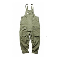 Men Jumpsuit Multiple Pockets Solid Color Pocket Loose Comfortable Dress-up Oversized Vintage Japane