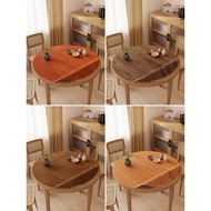 Imitation Wood Grain Leather round Table Mat round Tablecloth round Disposable Waterproof Oil-Resistant Placemat Coffee Table Top Protective Pad/Leather Round Tablecloth Table Mat