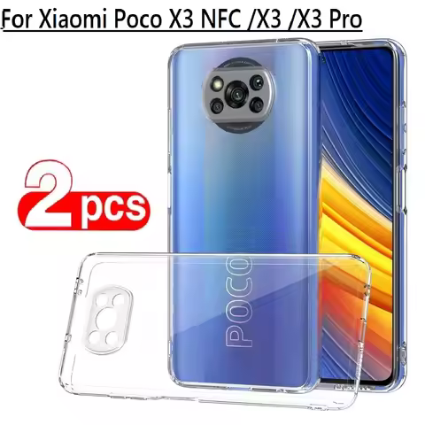 2Pcs For Xiaomi Pocophone Poco X3 NFC Case Shockproof Case for Mi Poco X3 Pro Back Cover For Poco X3