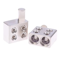 (DGHV) 2pcs Car Audio Splitter Wire Power Supply Terminal Audio Amplifier Dual 1/0 Gauge to 1/0 Gaug