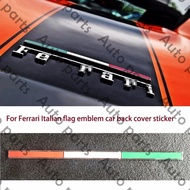 For Ferrari Italian Flag Badge Emblem For Rear Hood Car Sticker Auto Accessories All Models F8 SF90 