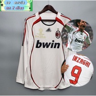 2006-2007 AC Milan Retro Jersey Away Long Sleeve Football Shirt Customized Name and Number