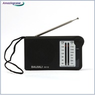 AMAZ KK18 AM FM Portable Radio AA Batteries Operated Radio Telescopic Antenna Radio 2 Band Radio For Elder Home Walking