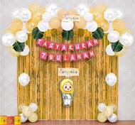 BACKDROP DEKORASI TASYAKURAN 7 BULANAN KEHAMILAN Balon D3V!!