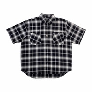 WORK SHIRT Flannel BOXY | HUMAN TEARS | BLACK WHITE | YIKESALLDAY Flannel Shirt Man