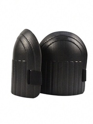 1雙黑色彈性護膝適用於花園工作,勞動保護,保護,防滑,防摔