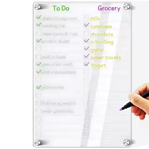 New Fridge Magnetic Whiteboard Reusable Task Planning Whiteboard Clear Dry Erase Memo Board Refriger