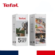 TEFAL 5-PCS SET KITCHENWARE - CHEF KNIFE, KITCHEN SHEARS, LADLE SPATULA, WOK SPATULA, BIEVENUE WHISK