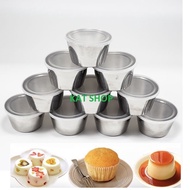 Combo of 5 304 stainless steel Flan Cake Molds with Lid Size 7x5x4cm