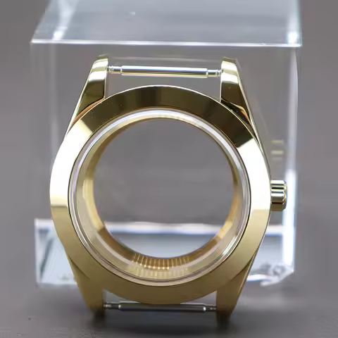 36mm 40mm Case Sapphire Glass For Seiko NH34 NH35 NH36 8215 Movement 28.5mmDial Gold Bevel Edge Watc
