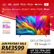 PRISM+ Q65 Ultra | 4K QLED Google TV | 65 inch | Quantum Colors | Google Playstore | Inbuilt Chromec