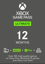 免費送1個月✅ Xbox Game Pass Ultimate (12個月+1) 🔥 即買即用 (game pass ultimate) 1年 - 2 年 XBOX 儲值 代充值 Xbox series S xbox series X xbox one EA play Microsoft 微軟