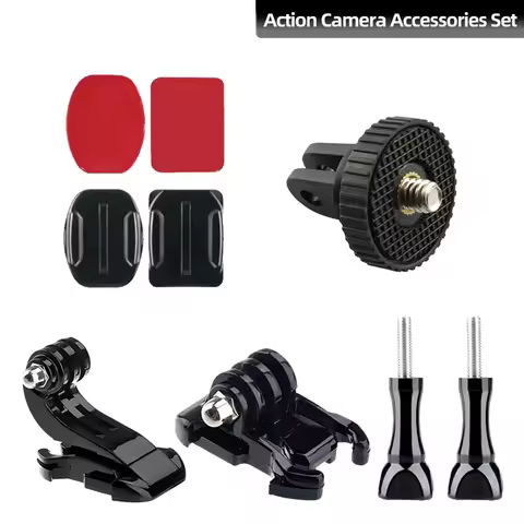 For GoPro Adapter Screw J Hook Adhesives Sticker Helmet Base Set for GoPro Hero 13 12 11 10 9 Insta3