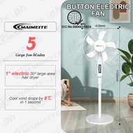 MAIMEITE Electric Fan 16 Inch Stand Fan Standard Desk Fan Height Adjust White Remote Control Floor F