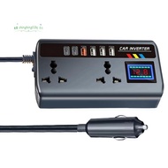 Car Inverter 12V/24V to 220V Car Inverter Converter Fast Charging Ports Portable Automotive Charger 