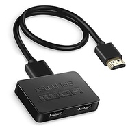 avedio links HDMI Splitter 1 in 2 Out【with 4ft HDMI Cable 】 4K HDMI Splitter for Dual Monitors Copy/