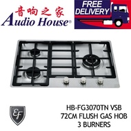 EF HB-FG3070TN VSB 72CM FLUSH GAS HOB 3 BURNERS