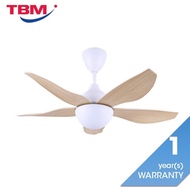 Alpha AX80-5B/40 MAPLE MATT WHITE Ceiling Fan 40" 5 Blades Maple Matt White
