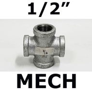 MECH GI CROSS TEE 1/2" SCH40 STANDARD GALVANIZED IRON ========================================= 1/2"