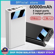 New 60000mAh Power Bank Full Capacity 4 USB Charging Ports PD Fast Charging Power Bank LED Light