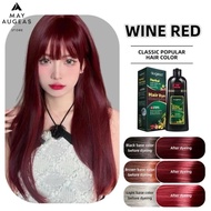 AUGEAS HAIR DYE SHAMPOO 500ML (WHINE RED) HAIR COLORING HAIR CARE