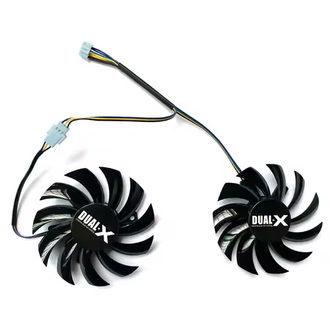 NEW 2PCS 75MM FD7010H12S 4PIN GTX760 Graphics Card Fan GPU VGA Cooler For Sapphire Dual-X GTX 550 75