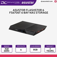 Asustor Flashstor 6 FS6706T 6 Bay All-SSD NAS Storage, 6 x M.2 SSD Slots, 4GB RAM DDR4 (Expandable U