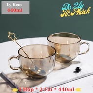 2 high quality 440ml glass ice cream cups, glass cups, glass