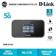 D-Link WiFi 6 5G NR MIFI with TFT LCD Touchscreen 4G/5G Sim Card Router | DWR-X2102