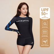 luckyfish swimsuit Sun protection diving snorkeling women Yoga W11035