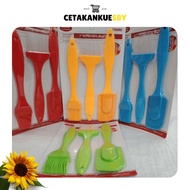 (CKS) Spatula Cake Brush Solet Set 3in1 / 3in1 Oil Brush Scrapper /