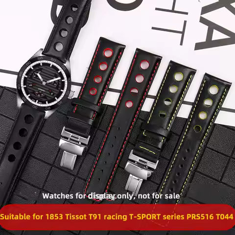 Leather Watch Strap Bracelet 20mm for Tissot 1853 T091 Watch Strap Racing T-SPORT series PRS516 T044