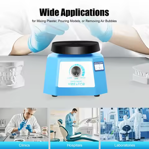 70W Model Mixing Machine Mini Blue Round Disc Vibrator Tabletop Electric Oscillator Infinitely Adjus