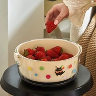 ♞,♘,♙Dopamine Double-layer Drain Basket Fruit Basket Drain High-looking Kitchen Water Filter Basket 