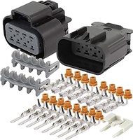 8-Pin GT280 Series 25Amps (GT 280 Series) Male and Female Sealed Connector Set, Wire Gauge 12 14 16 