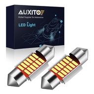Auxito 2Pcs Festoon 31mm LED Bulbs C5W 31mm 36mm Super Bright for Map Dome License Plate Lights Lamp